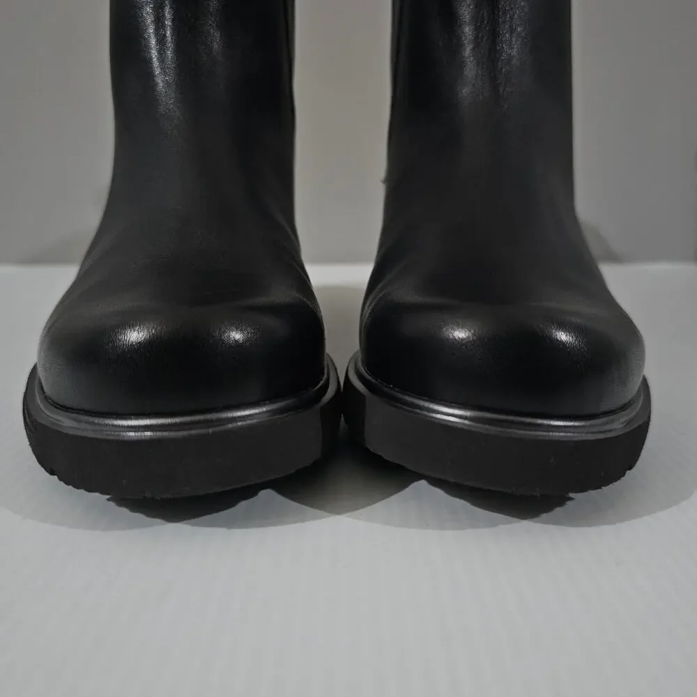 NEW Munro Heath Ankle Bootie Womens 8.5 Black Leather Water Resistant Chelsea - Picture 6 of 13
